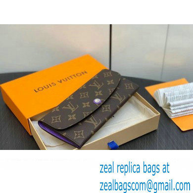 Louis Vuitton Monogram Canvas Emilie Wallet Purple 2024