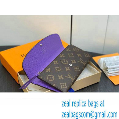 Louis Vuitton Monogram Canvas Emilie Wallet Purple 2024