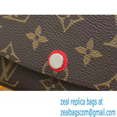 Louis Vuitton Monogram Canvas Emilie Wallet Red 2024