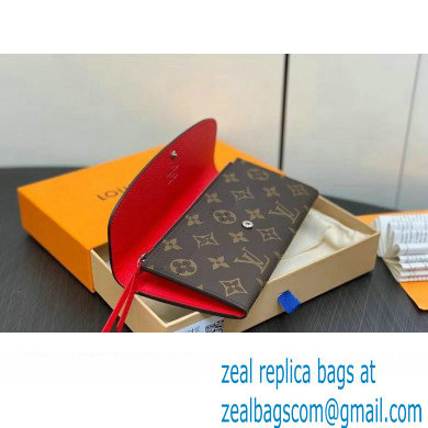 Louis Vuitton Monogram Canvas Emilie Wallet Red 2024 - Click Image to Close