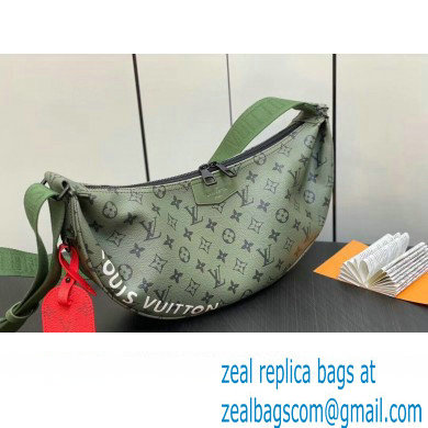 Louis Vuitton Monogram Canvas Hamac Bag M23779 Khaki Green/Vermillion Red 2023 - Click Image to Close