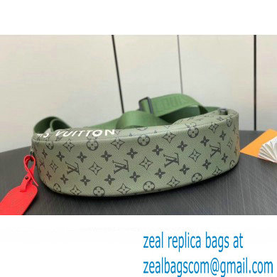 Louis Vuitton Monogram Canvas Hamac Bag M23779 Khaki Green/Vermillion Red 2023