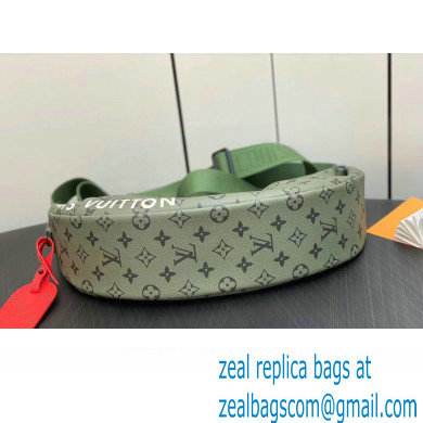 Louis Vuitton Monogram Canvas Hamac Bag M23779 Khaki Green/Vermillion Red 2023 - Click Image to Close