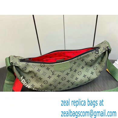 Louis Vuitton Monogram Canvas Hamac Bag M23779 Khaki Green/Vermillion Red 2023 - Click Image to Close