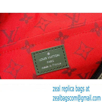 Louis Vuitton Monogram Canvas Hamac Bag M23779 Khaki Green/Vermillion Red 2023