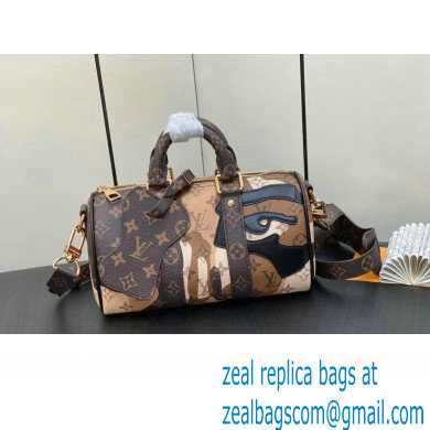 Louis Vuitton Monogram Canvas Keepall Bandouliere 25 Bag M46678 Brown 2023 - Click Image to Close