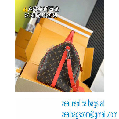 Louis Vuitton Monogram Canvas Keepall Bandouliere 50 Bag M46769 Red 2024 - Click Image to Close