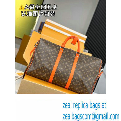 Louis Vuitton Monogram Canvas Keepall Bandouliere 50 Bag M46770 Orange 2024 - Click Image to Close