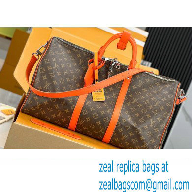 Louis Vuitton Monogram Canvas Keepall Bandouliere 50 Bag M46770 Orange 2024 - Click Image to Close