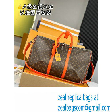 Louis Vuitton Monogram Canvas Keepall Bandouliere 50 Bag M46770 Orange 2024