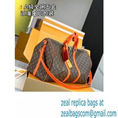 Louis Vuitton Monogram Canvas Keepall Bandouliere 50 Bag M46770 Orange 2024 - Click Image to Close