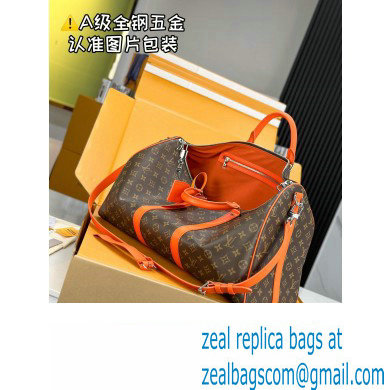 Louis Vuitton Monogram Canvas Keepall Bandouliere 50 Bag M46770 Orange 2024