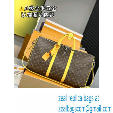 Louis Vuitton Monogram Canvas Keepall Bandouliere 50 Bag M46771 Yellow 2024