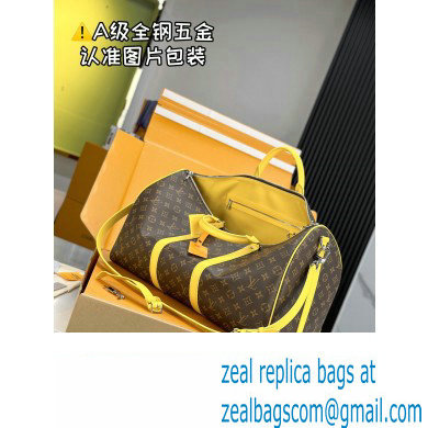 Louis Vuitton Monogram Canvas Keepall Bandouliere 50 Bag M46771 Yellow 2024 - Click Image to Close