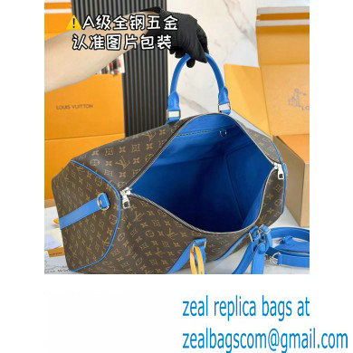 Louis Vuitton Monogram Canvas Keepall Bandouliere 50 Bag M46772 Blue 2024 - Click Image to Close