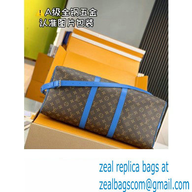 Louis Vuitton Monogram Canvas Keepall Bandouliere 50 Bag M46772 Blue 2024 - Click Image to Close