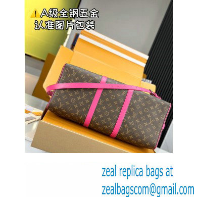 Louis Vuitton Monogram Canvas Keepall Bandouliere 50 Bag M46773 Fuchsia 2024