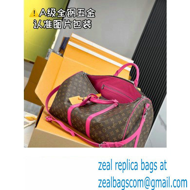Louis Vuitton Monogram Canvas Keepall Bandouliere 50 Bag M46773 Fuchsia 2024 - Click Image to Close