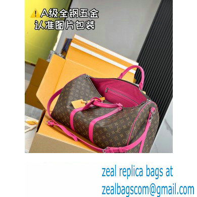 Louis Vuitton Monogram Canvas Keepall Bandouliere 50 Bag M46773 Fuchsia 2024