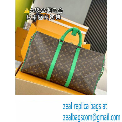 Louis Vuitton Monogram Canvas Keepall Bandouliere 50 Bag M46774 Green 2024 - Click Image to Close