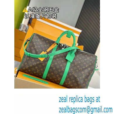 Louis Vuitton Monogram Canvas Keepall Bandouliere 50 Bag M46774 Green 2024