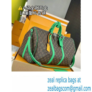 Louis Vuitton Monogram Canvas Keepall Bandouliere 50 Bag M46774 Green 2024