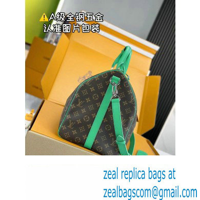 Louis Vuitton Monogram Canvas Keepall Bandouliere 50 Bag M46774 Green 2024