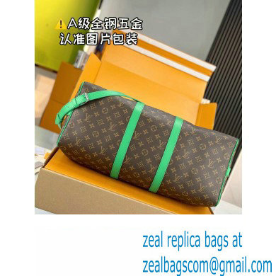 Louis Vuitton Monogram Canvas Keepall Bandouliere 50 Bag M46774 Green 2024 - Click Image to Close