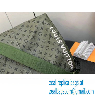 Louis Vuitton Monogram Canvas Keepall Bandouliere 55 Bag M23963 Khaki Green/Vermillion Red 2023 - Click Image to Close