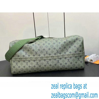 Louis Vuitton Monogram Canvas Keepall Bandouliere 55 Bag M23963 Khaki Green/Vermillion Red 2023