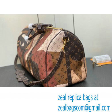 Louis Vuitton Monogram Canvas Keepall Bandouliere 55 Bag M46777 Brown 2023 - Click Image to Close