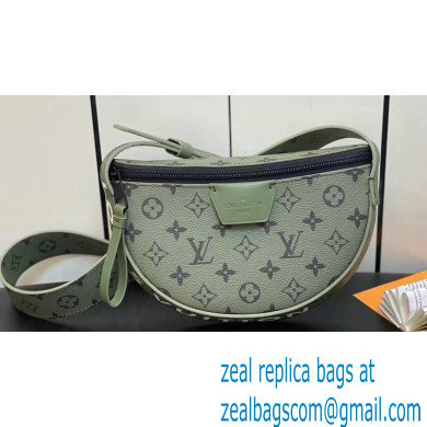 Louis Vuitton Monogram Canvas LV Moon Crossbody Bag M23838 Khaki Green/Vermillion Red 2023 - Click Image to Close