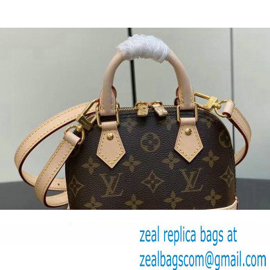 Louis Vuitton Monogram Canvas Nano Alma Bag M82717 Brown 2023 - Click Image to Close