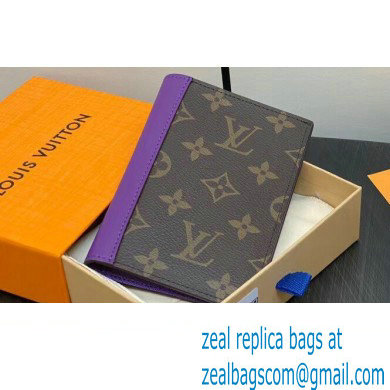 Louis Vuitton Monogram Canvas Passport Cover M28268 Purple 2024