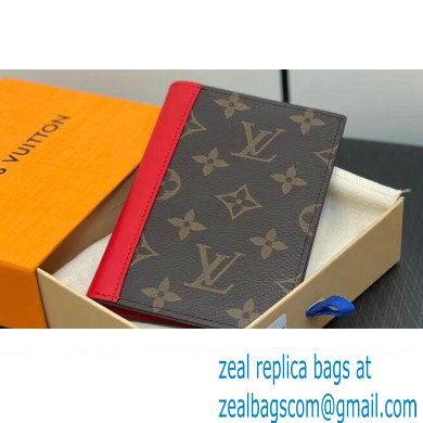 Louis Vuitton Monogram Canvas Passport Cover M82862 Red 2024