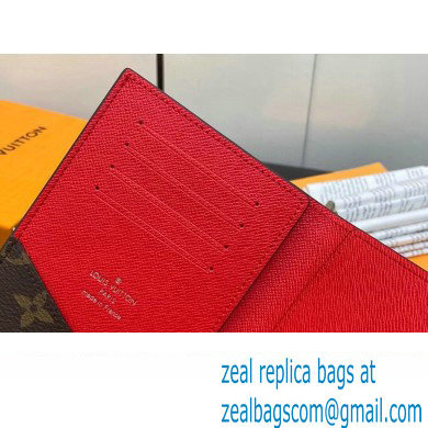 Louis Vuitton Monogram Canvas Passport Cover M82862 Red 2024