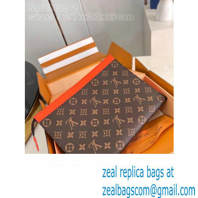 Louis Vuitton Monogram Canvas Pochette Voyage MM Bag M82855 Orange 2024 - Click Image to Close
