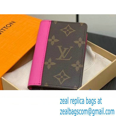 Louis Vuitton Monogram Canvas Pocket Organizer Wallet Fuchsia 2024