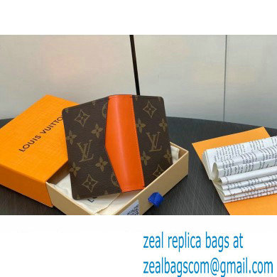 Louis Vuitton Monogram Canvas Pocket Organizer Wallet Orange 2024