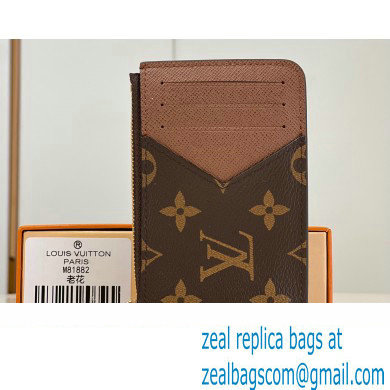 Louis Vuitton Monogram Canvas Romy Card Holder M81880 Armagnac Brown