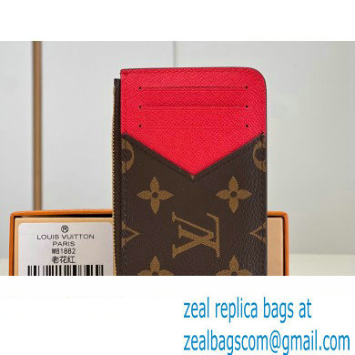 Louis Vuitton Monogram Canvas Romy Card Holder M81881 Red