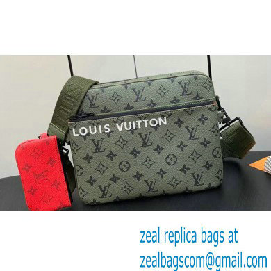 Louis Vuitton Monogram Canvas Trio Messenger Bag M23783 Khaki Green/Vermillion Red 2023