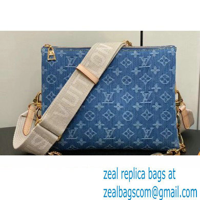 Louis Vuitton Monogram Denim Coussin PM Bag M24564 Blue New LV Remix 2024 - Click Image to Close