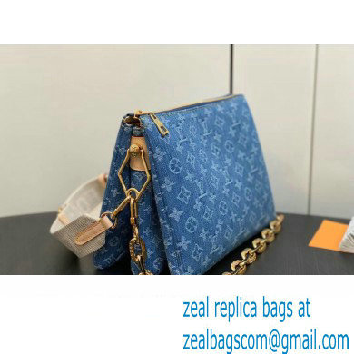 Louis Vuitton Monogram Denim Coussin PM Bag M24564 Blue New LV Remix 2024 - Click Image to Close