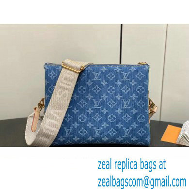 Louis Vuitton Monogram Denim Coussin PM Bag M24564 Blue New LV Remix 2024