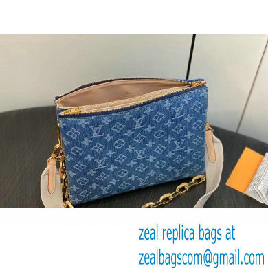 Louis Vuitton Monogram Denim Coussin PM Bag M24564 Blue New LV Remix 2024