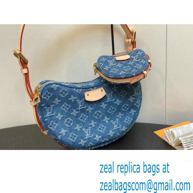 Louis Vuitton Monogram Denim Croissant MM Bag M46856 2024