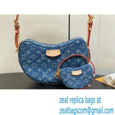 Louis Vuitton Monogram Denim Croissant MM Bag M46856 2024