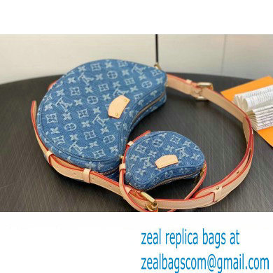 Louis Vuitton Monogram Denim Croissant MM Bag M46856 2024