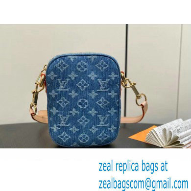 Louis Vuitton Monogram Denim Fairfax Pochette Bag M82948 Blue New LV Remix 2024 - Click Image to Close